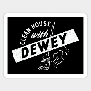 US Political History Campaign Button Clean House with Dewey Magnet